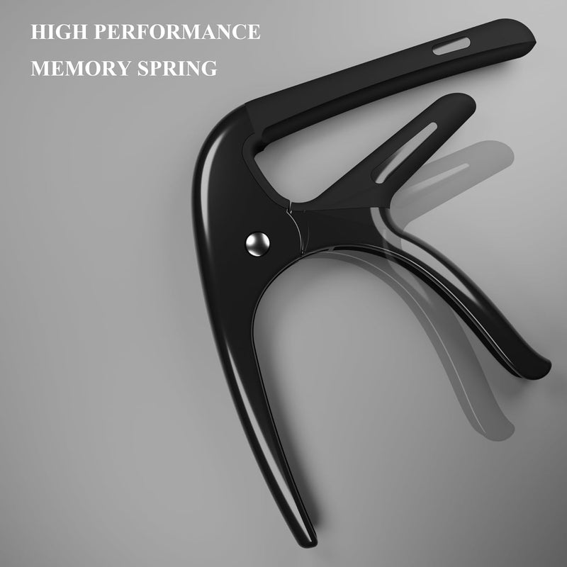 DIDA Capo for Acoustic Guitar, Guitar Capo for Electric Guitar, Ukulele and String Instruments, Guitar Capo, Guitar Kapo, Guitar Clamp (Black) - Image 3
